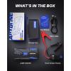 imageAUTOONE 10000A Jump Starter with Air Compressor 24000mAh Jump Box with Tire Inflator All Gas amp Diesel Portable Car Battery Booster Jumper Starter Pack Jumper Cables Type C 60W Charging Light6000A