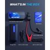 imageAUTOONE 10000A Jump Starter with Air Compressor 24000mAh Jump Box with Tire Inflator All Gas amp Diesel Portable Car Battery Booster Jumper Starter Pack Jumper Cables Type C 60W Charging Light9000A