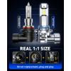 imageAUTOONE H7 LED Light Bulbs 11 Mini Size 50000LM Brightness No Flicker 6500K Cool White Easy 3 Min Plug and Play IP68 Rated Long Lifespan 2 PCS9005H11
