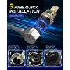 imageAUTOONE H7 LED Light Bulbs 11 Mini Size 50000LM Brightness No Flicker 6500K Cool White Easy 3 Min Plug and Play IP68 Rated Long Lifespan 2 PCSD2SD2R