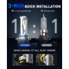 imageAUTOONE H7 LED Light Bulbs 11 Mini Size 50000LM Brightness No Flicker 6500K Cool White Easy 3 Min Plug and Play IP68 Rated Long Lifespan 2 PCSHB3 9005