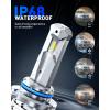 imageAUTOONE H7 LED Light Bulbs 11 Mini Size 50000LM Brightness No Flicker 6500K Cool White Easy 3 Min Plug and Play IP68 Rated Long Lifespan 2 PCSHB3 9005