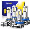 imageAUTOONE H7 LED Light Bulbs 11 Mini Size 50000LM Brightness No Flicker 6500K Cool White Easy 3 Min Plug and Play IP68 Rated Long Lifespan 2 PCS9005H11