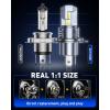 imageAUTOONE 9006HB4 LED Bulbs 50000LM 1000 Ultra Bright Real 11 Halogen Size 6500K Cool White Plug and Play Easy Installation FogDriving Light Bulb with Cooling Fan CANBUS Ready Pack of 2H4HB29003