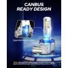 imageAUTOONE 9006HB4 LED Bulbs 50000LM 1000 Ultra Bright Real 11 Halogen Size 6500K Cool White Plug and Play Easy Installation FogDriving Light Bulb with Cooling Fan CANBUS Ready Pack of 2H8H9H11
