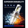 imageAUTOONE 9006HB4 LED Bulbs 50000LM 1000 Ultra Bright Real 11 Halogen Size 6500K Cool White Plug and Play Easy Installation FogDriving Light Bulb with Cooling Fan CANBUS Ready Pack of 2H4HB29003