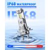 imageAUTOONE 9006HB4 LED Bulbs 50000LM 1000 Ultra Bright Real 11 Halogen Size 6500K Cool White Plug and Play Easy Installation FogDriving Light Bulb with Cooling Fan CANBUS Ready Pack of 2H7