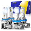 imageAUTOONE 9006HB4 LED Bulbs 50000LM 1000 Ultra Bright Real 11 Halogen Size 6500K Cool White Plug and Play Easy Installation FogDriving Light Bulb with Cooling Fan CANBUS Ready Pack of 2H8H11H9HB39005