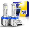 imageAUTOONE 9006HB4 LED Bulbs 50000LM 1000 Ultra Bright Real 11 Halogen Size 6500K Cool White Plug and Play Easy Installation FogDriving Light Bulb with Cooling Fan CANBUS Ready Pack of 2H8H9H11