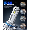 image:imageAUTOONE H13 9008 LED Bulbs 60000LM 1200 Ultra Bright Real 11 Halogen Size 6500K Cool White Plug and Play Easy Installation with Silent Cooling Fan CANBUS Ready Pack of 2HB3 9005