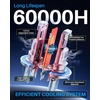 image:imageAUTOONE H13 9008 LED Bulbs 60000LM 1200 Ultra Bright Real 11 Halogen Size 6500K Cool White Plug and Play Easy Installation with Silent Cooling Fan CANBUS Ready Pack of 29008H13
