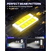 image:imageAUTOONE H13 9008 LED Bulbs 60000LM 1200 Ultra Bright Real 11 Halogen Size 6500K Cool White Plug and Play Easy Installation with Silent Cooling Fan CANBUS Ready Pack of 29004HB1