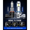 image:imageAUTOONE H13 9008 LED Bulbs 60000LM 1200 Ultra Bright Real 11 Halogen Size 6500K Cool White Plug and Play Easy Installation with Silent Cooling Fan CANBUS Ready Pack of 29005H11