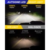 image:imageAUTOONE H13 9008 LED Bulbs 60000LM 1200 Ultra Bright Real 11 Halogen Size 6500K Cool White Plug and Play Easy Installation with Silent Cooling Fan CANBUS Ready Pack of 29006HB4