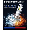 image:imageAUTOONE H13 9008 LED Bulbs 60000LM 1200 Ultra Bright Real 11 Halogen Size 6500K Cool White Plug and Play Easy Installation with Silent Cooling Fan CANBUS Ready Pack of 2H9H8H11