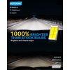 image:imageAUTOONE H13 9008 LED Bulbs 60000LM 1200 Ultra Bright Real 11 Halogen Size 6500K Cool White Plug and Play Easy Installation with Silent Cooling Fan CANBUS Ready Pack of 29003H4HB2