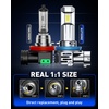image:imageAUTOONE H13 9008 LED Bulbs 60000LM 1200 Ultra Bright Real 11 Halogen Size 6500K Cool White Plug and Play Easy Installation with Silent Cooling Fan CANBUS Ready Pack of 2H9H8H11