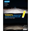 image:imageAUTOONE H13 9008 LED Bulbs 60000LM 1200 Ultra Bright Real 11 Halogen Size 6500K Cool White Plug and Play Easy Installation with Silent Cooling Fan CANBUS Ready Pack of 29007HB5