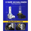 image:imageAUTOONE H13 9008 LED Bulbs 60000LM 1200 Ultra Bright Real 11 Halogen Size 6500K Cool White Plug and Play Easy Installation with Silent Cooling Fan CANBUS Ready Pack of 29006HB4