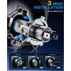 image:imageAUTOONE H13 9008 LED Bulbs 60000LM 1200 Ultra Bright Real 11 Halogen Size 6500K Cool White Plug and Play Easy Installation with Silent Cooling Fan CANBUS Ready Pack of 29003H4HB2