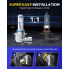 image:imageAUTOONE H7 Light Bulbs 11 Mini Size 60000LM Brightness 6500K Cool White Easy 3 Min Plug and Play IP68 Rated Long Lifespan Pack of 29005HB3
