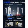 image:imageAUTOONE H7 Light Bulbs 11 Mini Size 60000LM Brightness 6500K Cool White Easy 3 Min Plug and Play IP68 Rated Long Lifespan Pack of 2H11H9H8H16