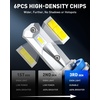 image:imageAUTOONE H7 Light Bulbs 11 Mini Size 60000LM Brightness 6500K Cool White Easy 3 Min Plug and Play IP68 Rated Long Lifespan Pack of 2H11H9H8H16