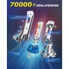 image:imageAUTOONE H7 Light Bulbs 11 Mini Size 60000LM Brightness 6500K Cool White Easy 3 Min Plug and Play IP68 Rated Long Lifespan Pack of 2H7H7