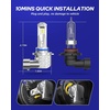image:imageAUTOONE HIR2 9012 LED Bulbs 6500K White 90000LM Plug and Play IP68 Automotive Replacement HIR2 Lights 2 PCS9005 HB3