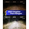 image:imageAUTOONE HIR2 9012 LED Bulbs 6500K White 90000LM Plug and Play IP68 Automotive Replacement HIR2 Lights 2 PCSH49003HB2