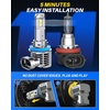 image:imageAUTOONE HIR2 9012 LED Bulbs 6500K White 90000LM Plug and Play IP68 Automotive Replacement HIR2 Lights 2 PCSHB39005H11H9H8