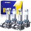 image:imageAUTOONE H7 Light Bulbs 11 Mini Size 60000LM Brightness 6500K Cool White Easy 3 Min Plug and Play IP68 Rated Long Lifespan Pack of 29005HB39006HB4