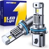image:imageAUTOONE HIR2 9012 LED Bulbs 6500K White 90000LM Plug and Play IP68 Automotive Replacement HIR2 Lights 2 PCSHB5 9007