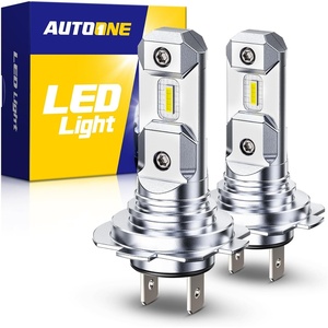 image:imageAUTOONE H7 Light Bulbs 11 Mini Size 60000LM Brightness 6500K Cool White Easy 3 Min Plug and Play IP68 Rated Long Lifespan Pack of 2H7H7
