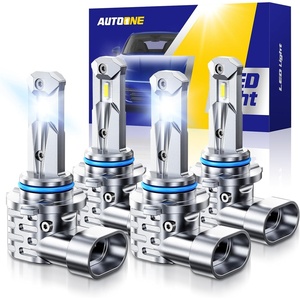 image:imageAUTOONE HIR2 9012 LED Bulbs 6500K White 90000LM Plug and Play IP68 Automotive Replacement HIR2 Lights 2 PCS90059006