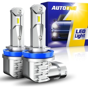 image:imageAUTOONE HIR2 9012 LED Bulbs 6500K White 90000LM Plug and Play IP68 Automotive Replacement HIR2 Lights 2 PCSH9H8H11