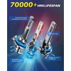 image:imageAUTOONE H11H9H8 LED Bulb 70000LM 11 Size No Flickering Quick Install Longer Lifespan 2PCSH11H8H9H16