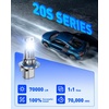 image:imageAUTOONE Latest H11B LED Bulb Plug and Play No Flickering 70000LM 6500K Easy 3 Min Install IP68 Rated Long Lifespan Pack of 29008 H13