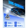 image:imageAUTOONE Latest H11B LED Bulb Plug and Play No Flickering 70000LM 6500K Easy 3 Min Install IP68 Rated Long Lifespan Pack of 2H11B