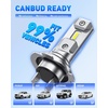 image:imageAUTOONE Latest H11B LED Bulb Plug and Play No Flickering 70000LM 6500K Easy 3 Min Install IP68 Rated Long Lifespan Pack of 2H7