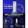 image:imageAUTOONE Latest H11B LED Bulb Plug and Play No Flickering 70000LM 6500K Easy 3 Min Install IP68 Rated Long Lifespan Pack of 2H8H11H9HB39005