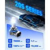image:imageAUTOONE Latest H11B LED Bulb Plug and Play No Flickering 70000LM 6500K Easy 3 Min Install IP68 Rated Long Lifespan Pack of 2H9H11H8