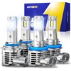 image:imageAUTOONE Latest H11B LED Bulb Plug and Play No Flickering 70000LM 6500K Easy 3 Min Install IP68 Rated Long Lifespan Pack of 2H8H11H9HB39005