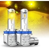 image:imageAUTOONE 880 LED Fog Light Bulbs 6500K Cool White 600 BrightnessAmber Yellow