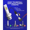 image:imageAUTOONE 9005 Bulbs 80000LM Bright 6000K White HB3 Light Bulb 99 CompatH1