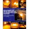 image:imageAUTOONE 194 LED Bulbs 168 2825 T10 W5W LED Bulbs 6000K White Pack of 10Amber
