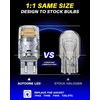 image:imageAUTOONE 194 LED Bulbs 168 2825 T10 W5W LED Bulbs 6000K White Pack of 10Amber Yellow
