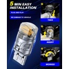 image:imageAUTOONE 194 LED Bulbs 168 2825 T10 W5W LED Bulbs 6000K White Pack of 10Amber Yellow