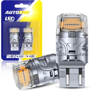 image:imageAUTOONE 194 LED Bulbs 168 2825 T10 W5W LED Bulbs 6000K White Pack of 10Amber Yellow