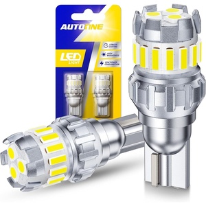 image:imageAUTOONE 194 LED Bulbs 168 2825 T10 W5W LED Bulbs 6000K White Pack of 10Strobe White